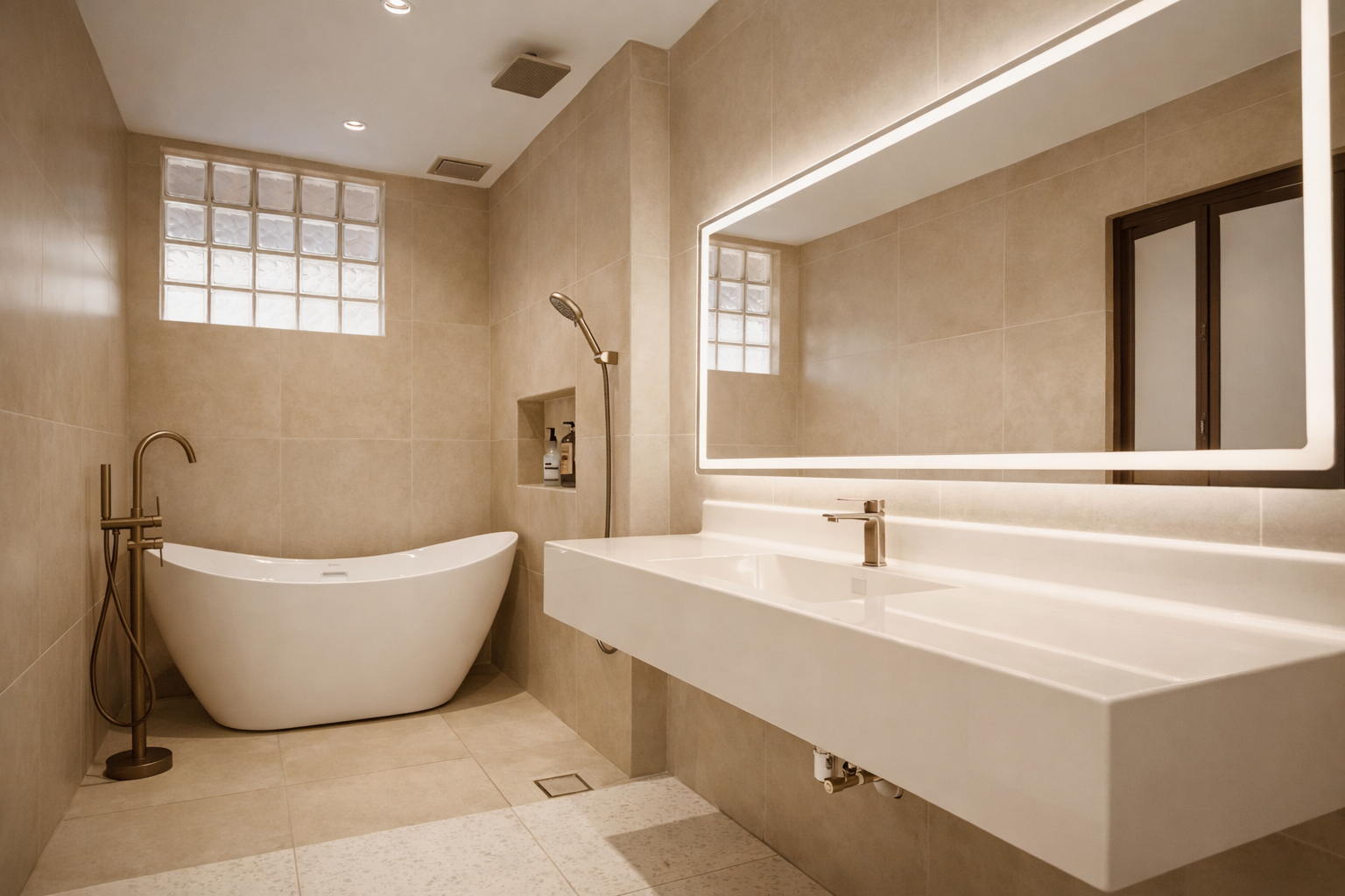 Bathroom with a bathtub.